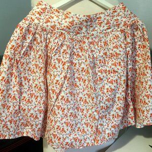 Tulle 100 % cotton floral short cotton skirt